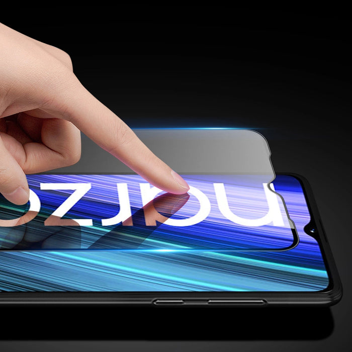 Dux Ducis 9D Tempered Glass 9H Full Screen Tempered Glass with Realme Narzo 50A frame black (case friendly)