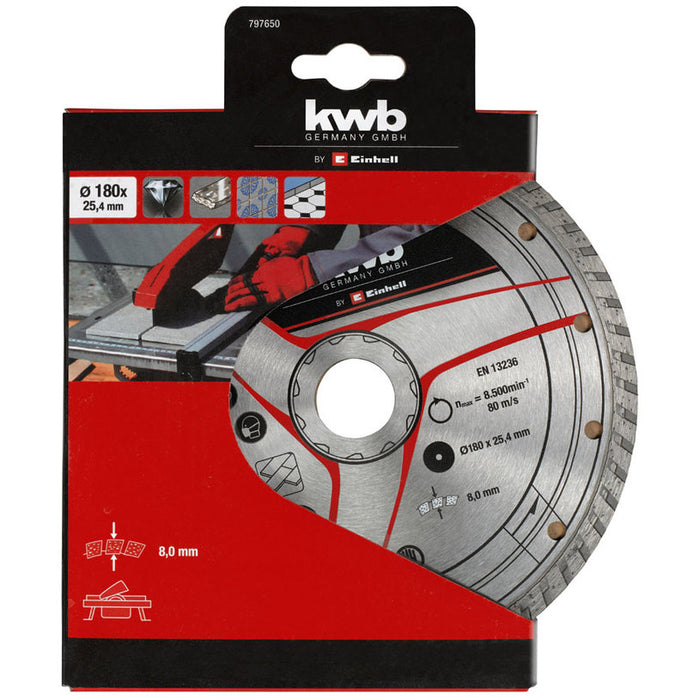 DIAMOND DISC FOR CUTTING TILE AND TERRACOTTE EINHELL 180x8x25.4