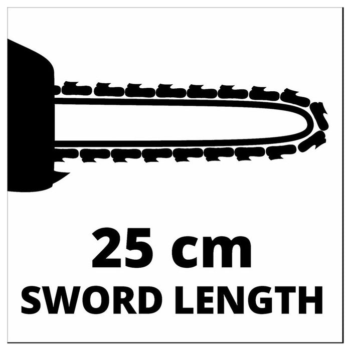 BATTERY CHAINSAW EINHELL GE-LC 18/25 LI 18 V, WITHOUT BATTERY AND CHARGER, BAR LENGTH 25.00 cm