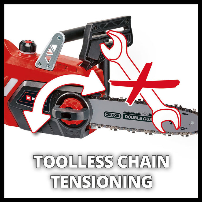BATTERY CHAINSAW EINHELL GE-LC 18/25 LI 18 V, WITHOUT BATTERY AND CHARGER, BAR LENGTH 25.00 cm