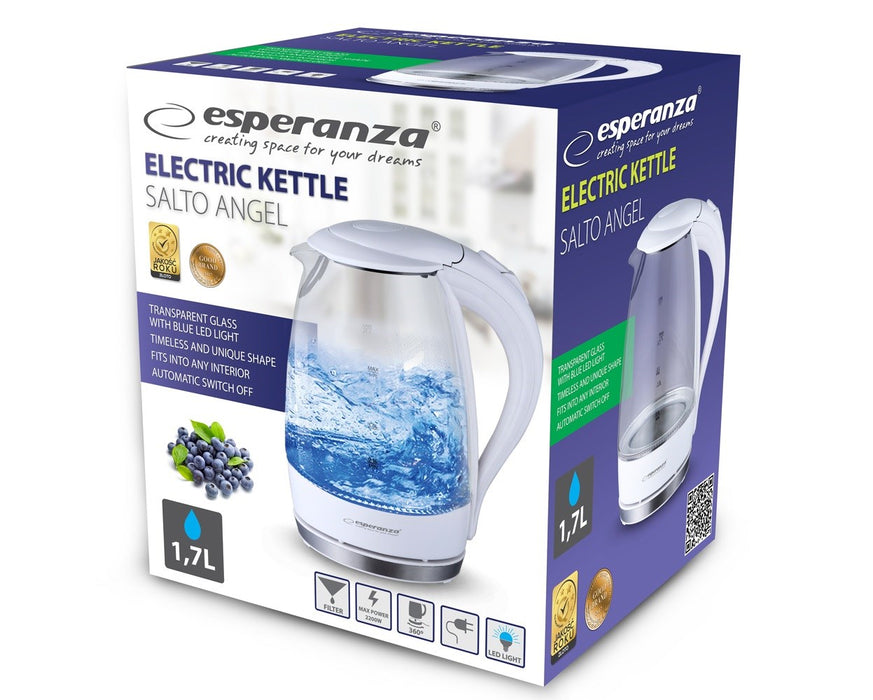Esperanza EKK011W Electric kettle 1.7 L White, Multicolor 2200 W