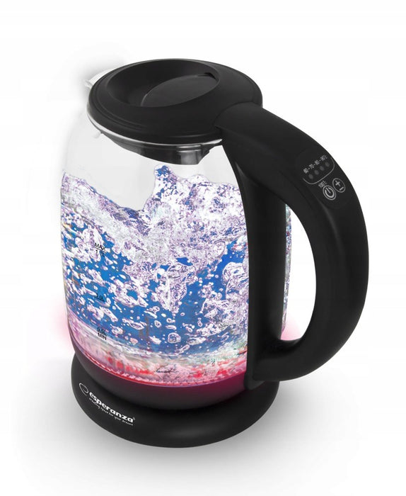 Esperanza EKK027 electric kettle 1.7 L 2200 W Black, Transparent