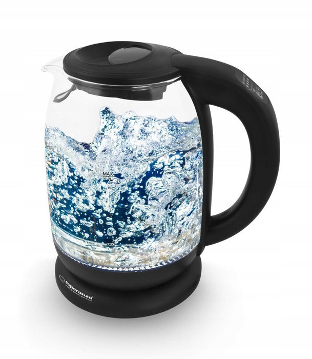 Esperanza EKK027 electric kettle 1.7 L 2200 W Black, Transparent