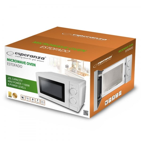 Esperanza ESTOFADO White Solo microwave Countertop 20 L 700 W