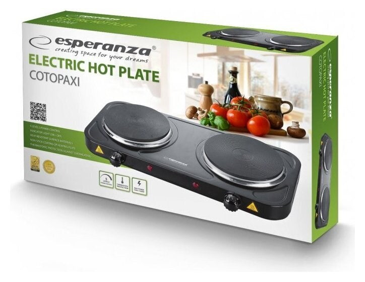 Esperanza EKH010K hob Black Countertop 2 zone(s)