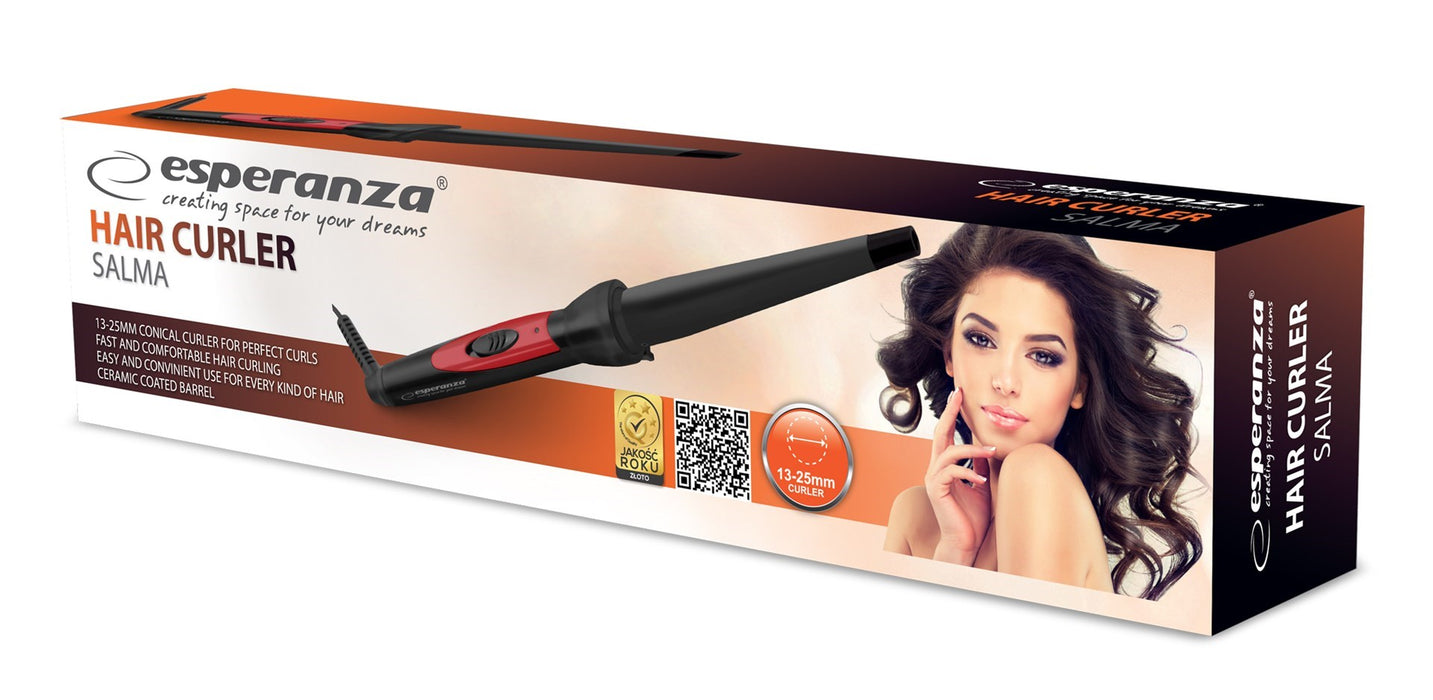 Esperanza SALMA Curling iron Warm Black, Pink 1.7 m