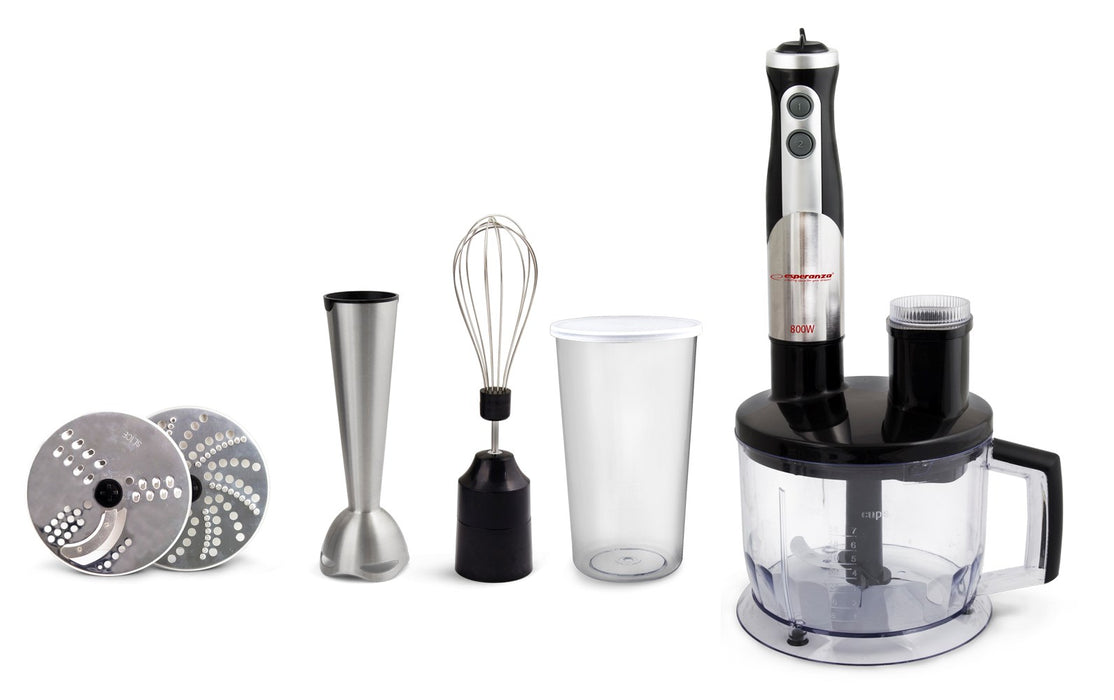 Esperanza EKM004 blender 0.6 L Immersion blender Black,Silver,Transparent 800 W