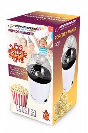Esperanza EKP006 popcorn popper Black, White 0.27 L 2 min 1200 W