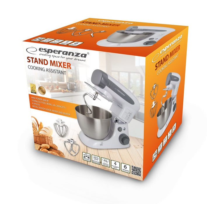 Esperanza EKM024 mixer Stand mixer 800 W Grey