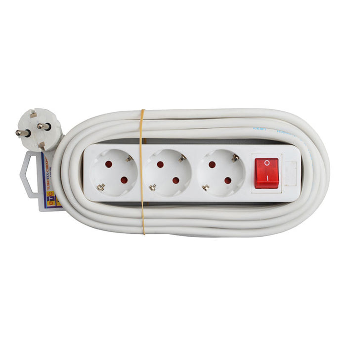 SPLITTER WITH CABLE ETC 3 SOCKETS 5M WITH KEY 13951