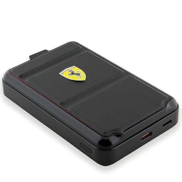 Powerbank Ferrari Metal Logo MagSafe induction 15W 10000 mAh with stand function - black