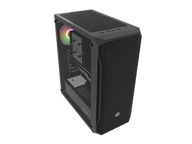 Fury PC Case Shobo SH4 RGB Midi Tower, Window, Black