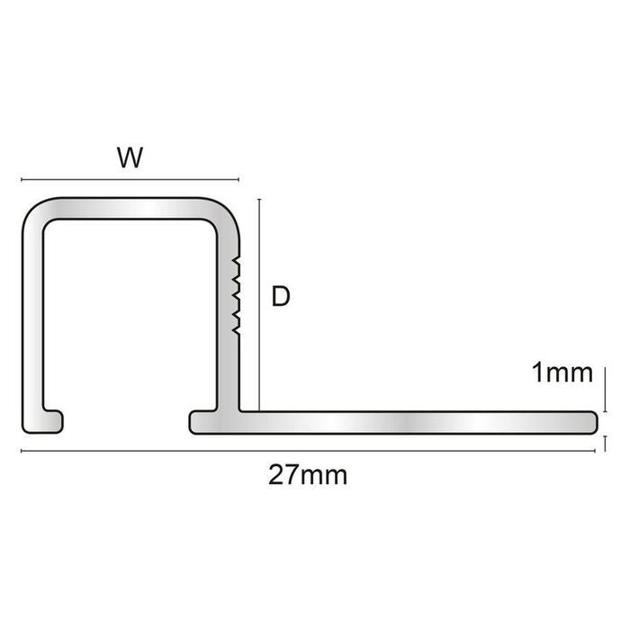 U-SHAPED FINISHING PROFILE GENESIS FOR EXTERNAL CORNER