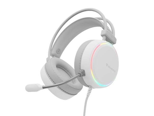 Genesis Headset Neon 613 With Microphone RGB Illumination White