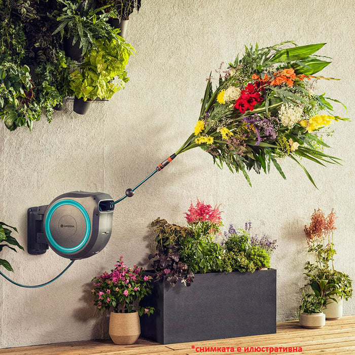 WALL BOX WITH HOSE ROLLUP M/L 1/2" 25M GARDENA 18620-20