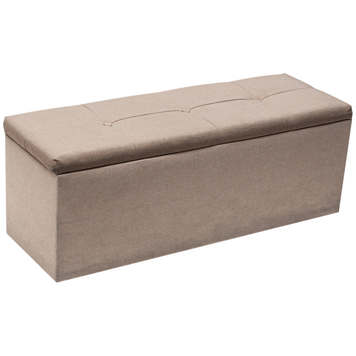 STOOL-CHEST BEIGE GENOMAX 99X36X33 CM. BEIGE