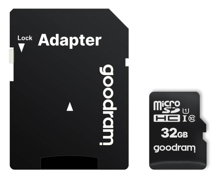Goodram Microcard 32 GB micro SD HC UHS-I class 10 memory card, SD adapter (M1AA-0320R12)