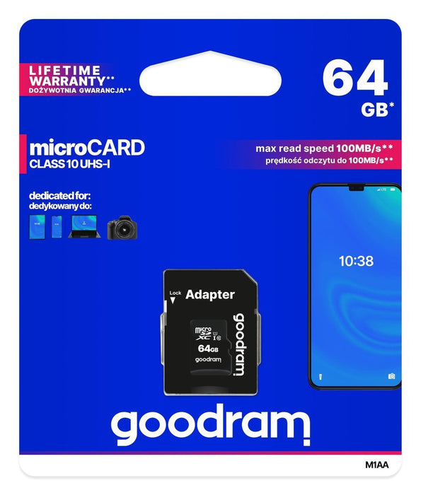 Memory card Goodram microSD 64GB (M1AA-0640R12)
