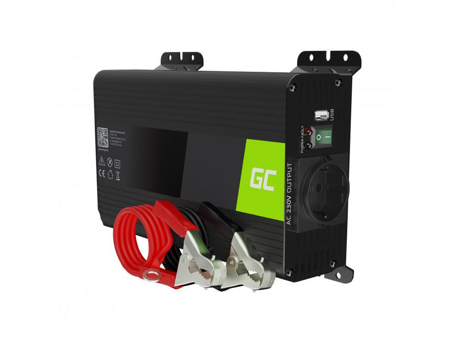 Inverter GREEN CELL, 12V, 300W/600W, Pure Sine Wave