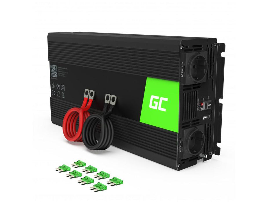 Inverter GREEN CELL, 24/220V, DC/AC, 1500W/3000W, Modified sine wave