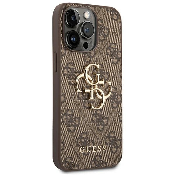 Guess GUHCP14X4GMGBR iPhone 14 Pro Max 6,7" brązowy/brown hardcase 4G Big Metal Logo