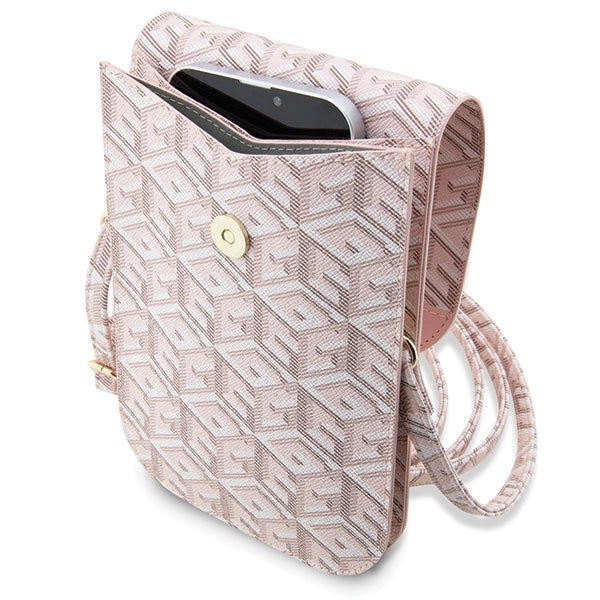Guess Handbag GUWBHGCFSEP pink/pink GCube Stripe