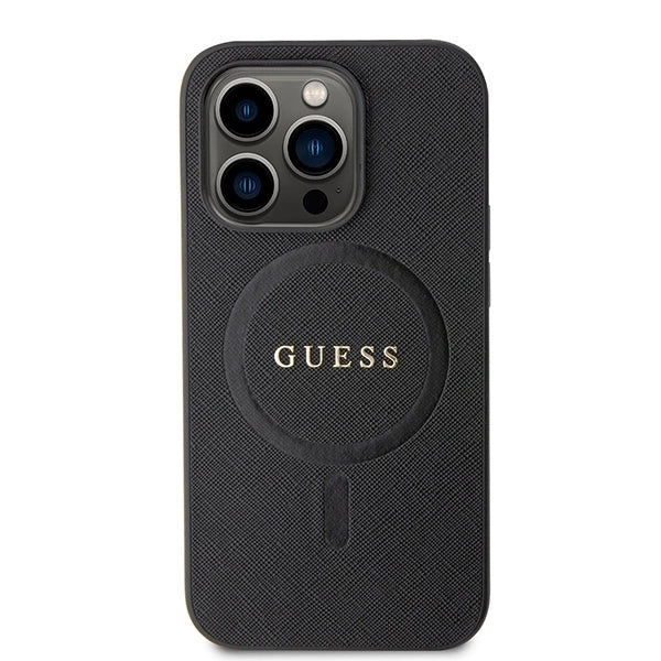 Guess GUHMP15LPSAHMCK iPhone 15 Pro 6.1" black/black hardcase Saffiano MagSafe