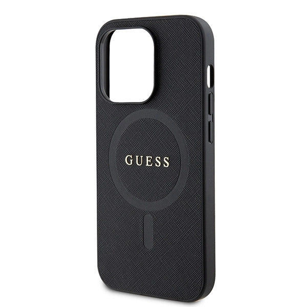 Guess GUHMP15LPSAHMCK iPhone 15 Pro 6.1" black/black hardcase Saffiano MagSafe