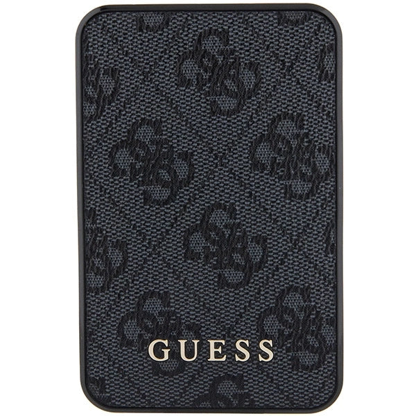 Guess Powerbank 15W GUPB5LP4GEGK 5000mAh black/black 4G Leather Metal Logo