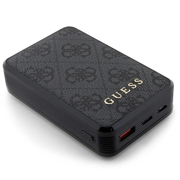 Guess Powerbank 18W GUPB10DP4GEGK 10000mAh black/black 4G Leather Metal Logo