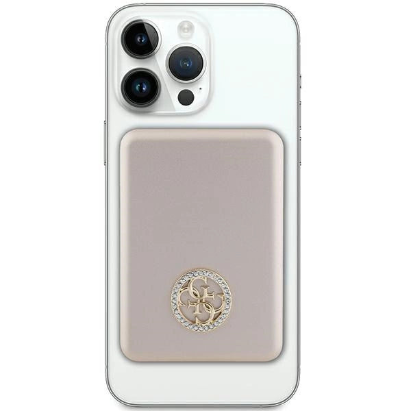 Guess MagSafe 4G Strassed Metal Logo induction power bank 15W 5000mAh - gold