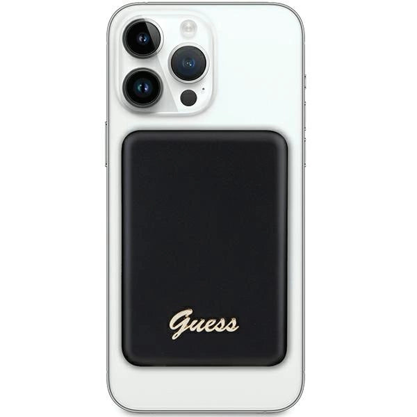 Guess MagSafe Metal Script Logo induction power bank 15W 5000mAh - black