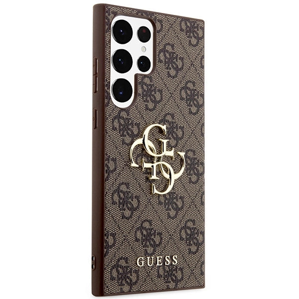Guess 4G Big Metal Logo case for Samsung Galaxy S24 Ultra - brown