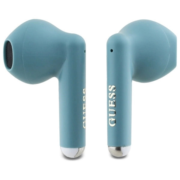 Guess Bluetooth headphones GUTWSJ14ESGQ TWS + docking station turquoise/turquoise Printed Classic Logo
