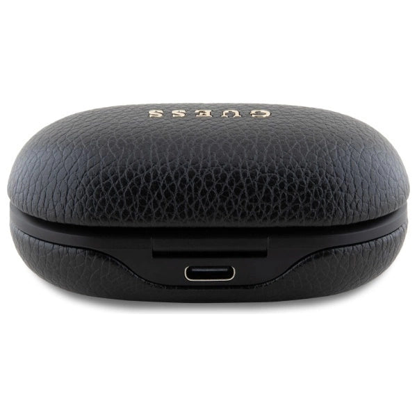 Guess Bluetooth headphones GUTWSPGTSPSK TWS + docking station black/black Grained Classic Logo