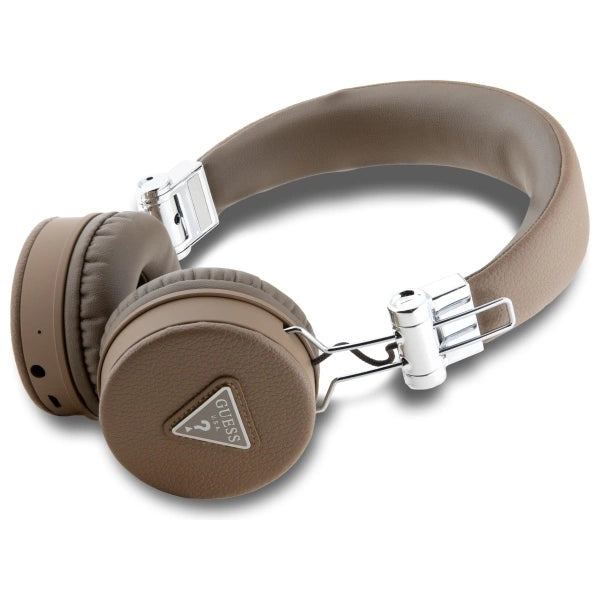 Guess Bluetooth ENC GUBH70PGTSPSW Brown Grained Classic Round Shape Headphones
