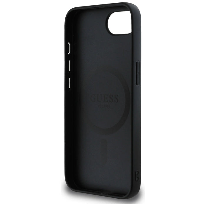 Guess PU Grained Classic Logo case with MagSafe for iPhone 16e - black