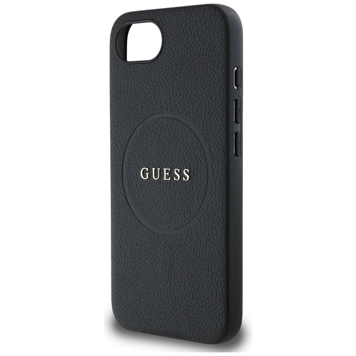 Guess PU Grained Classic Logo case with MagSafe for iPhone 16e - black