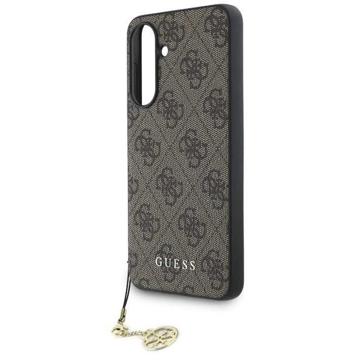 Guess 4G Charms Collection Case for Samsung Galaxy A56 - Brown