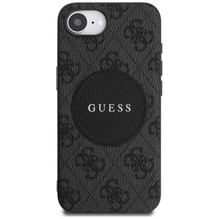 Guess 4G Circle Classic Logo MagSafe case for iPhone 16e - black