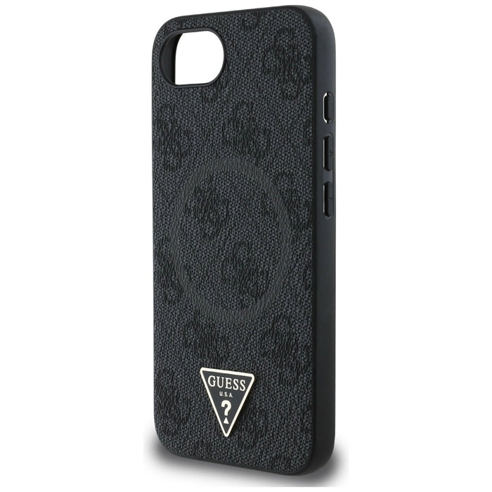 Guess 4G Ring Triangle Logo MagSafe case for iPhone 16e - black