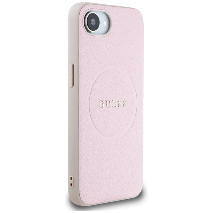 Guess Grained Ring MagSafe iPhone 16e Case - Pink