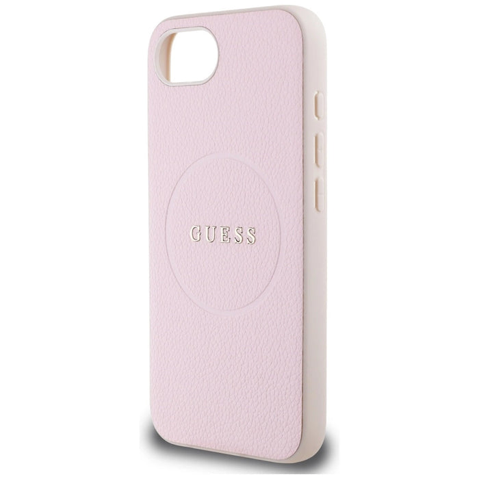 Guess Grained Ring MagSafe iPhone 16e Case - Pink