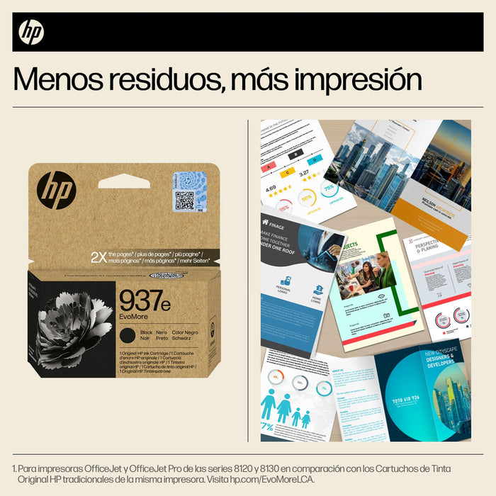 HP 937e EvoMore Black Original Ink Cartridge