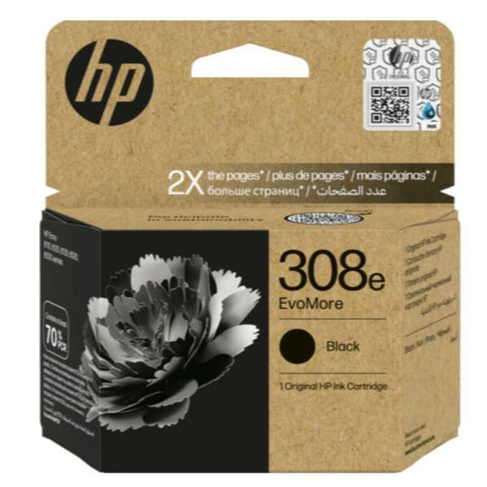 HP 308e EvoMore Black Original Ink Cartridge