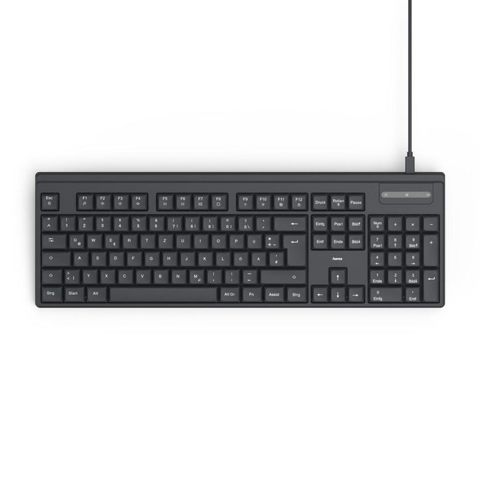 HAMA Wired keyboard CK-100, Cyrillic, USB-C, USB-A