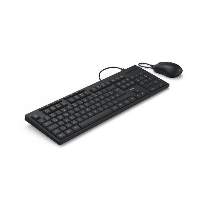HAMA Wired keyboard and mouse set CKM-200, USB-A, USB-C