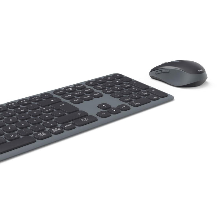 HAMA Wireless keyboard and mouse set WKM-550, black, AI button