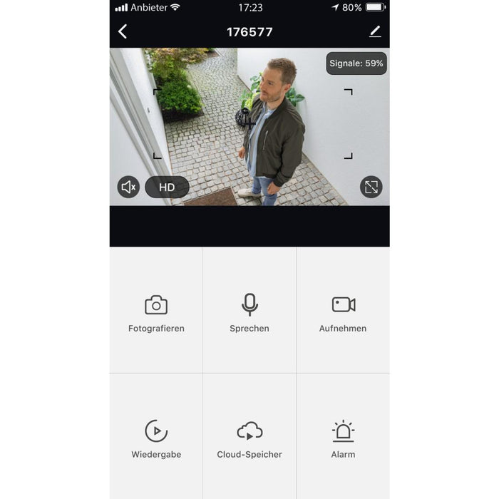 HAMA Surveillance Camera, 1080p WiFi, Motion/Sound Sensor, Night Surveillance, 176646