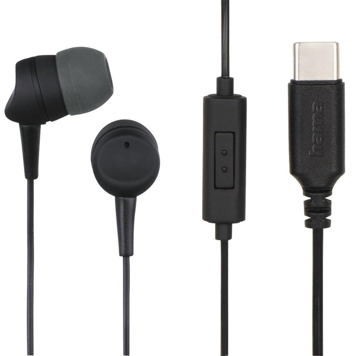 Headphones HAMA-184141 Sea USB-C Black